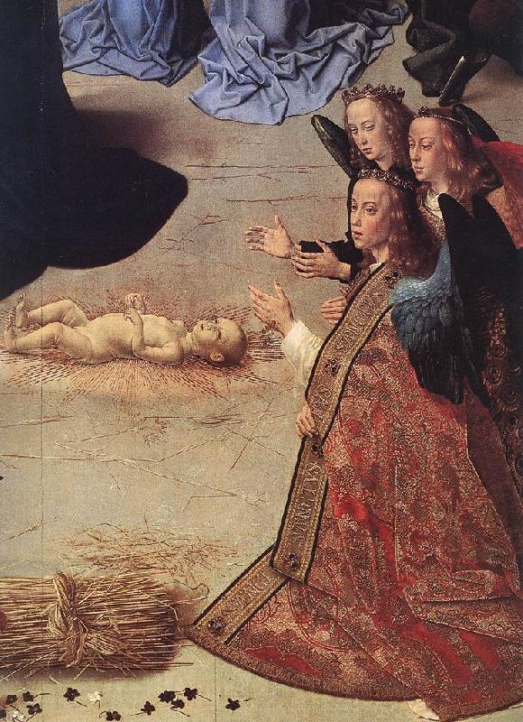 GOES, Hugo van der The Adoration of the Shepherds (detail) Spain oil painting art